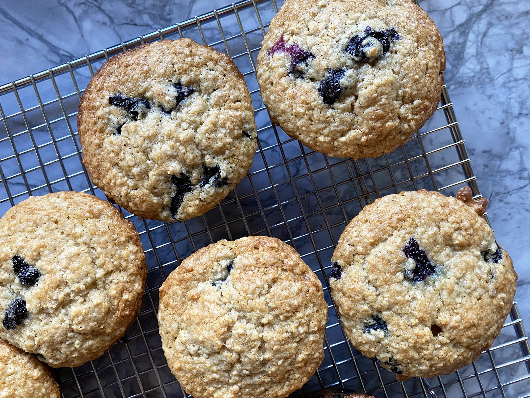 Christmas Blueberry Oat Muffins
