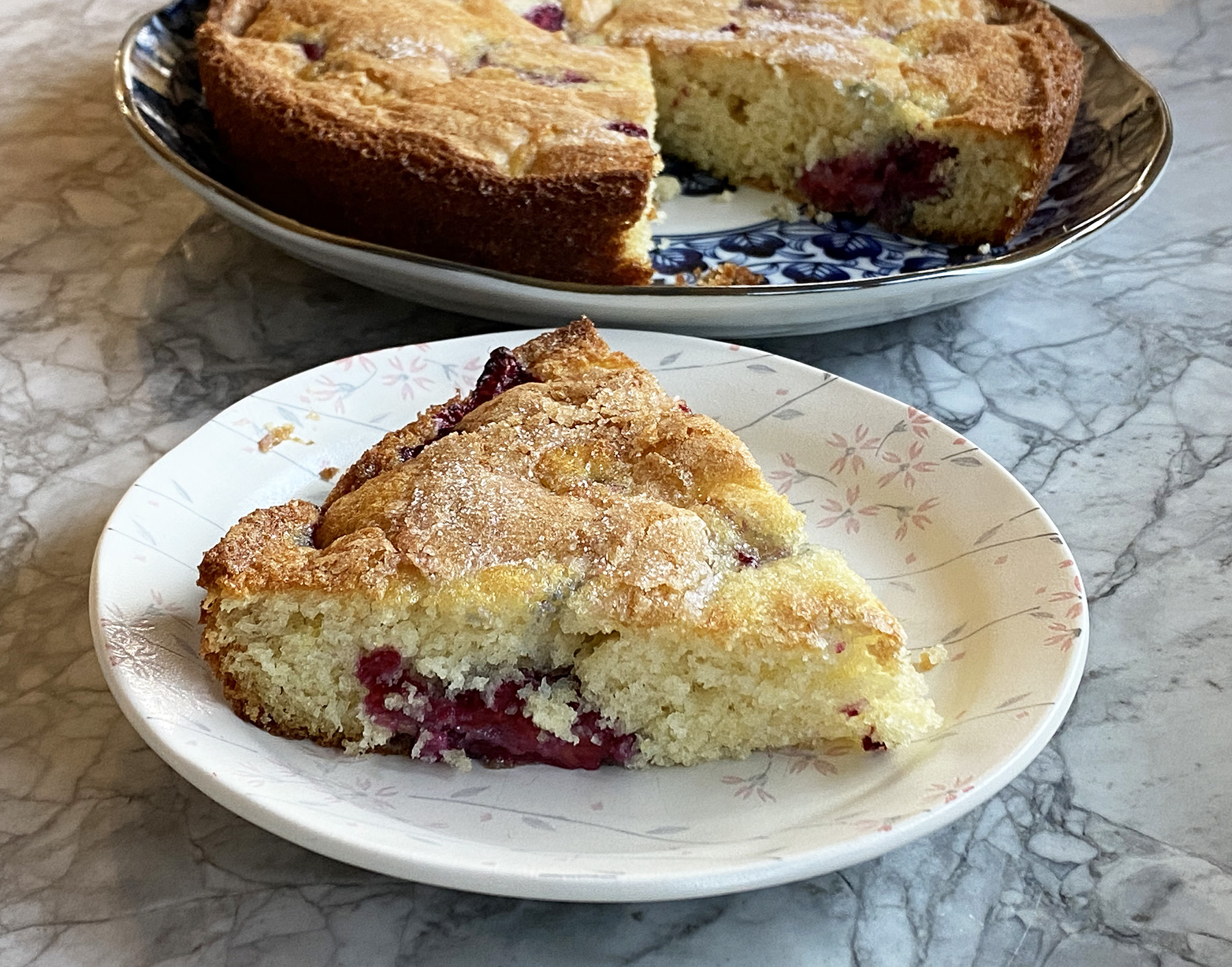 Raspberry Buttermilk Cake (9″ round)