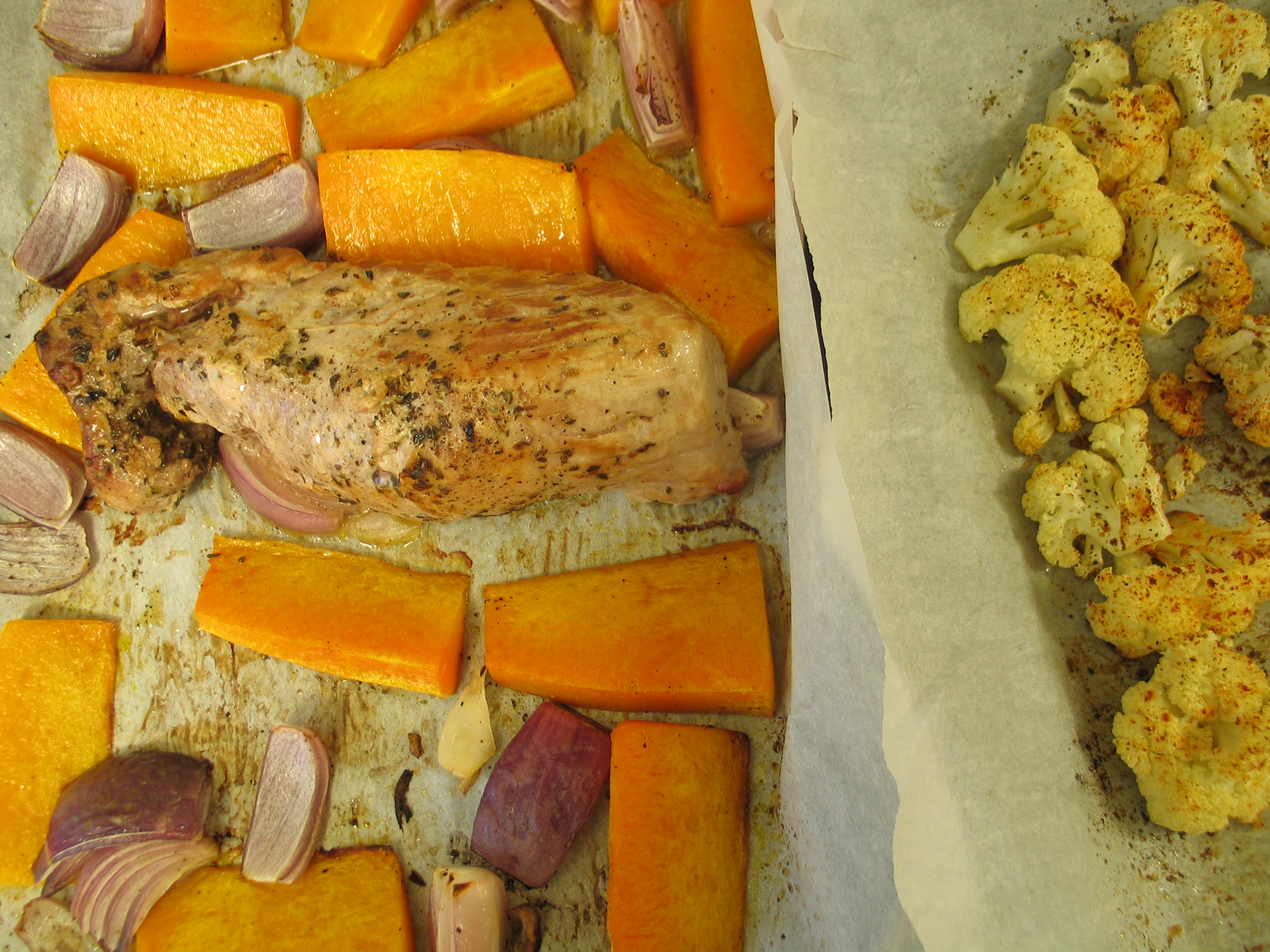 Pork Tenderloin with Squash and Onions