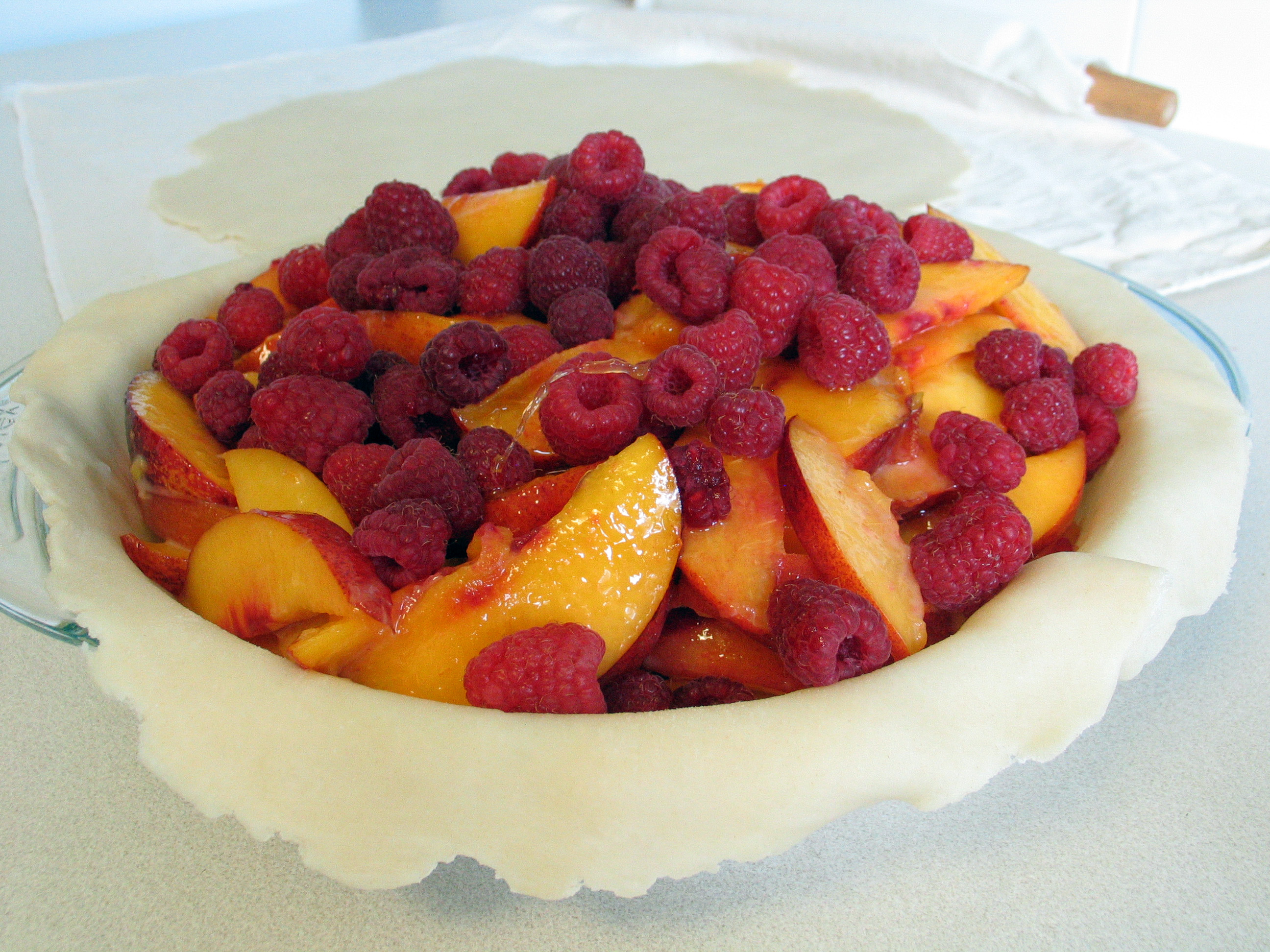 Nectarine Raspberry Pie