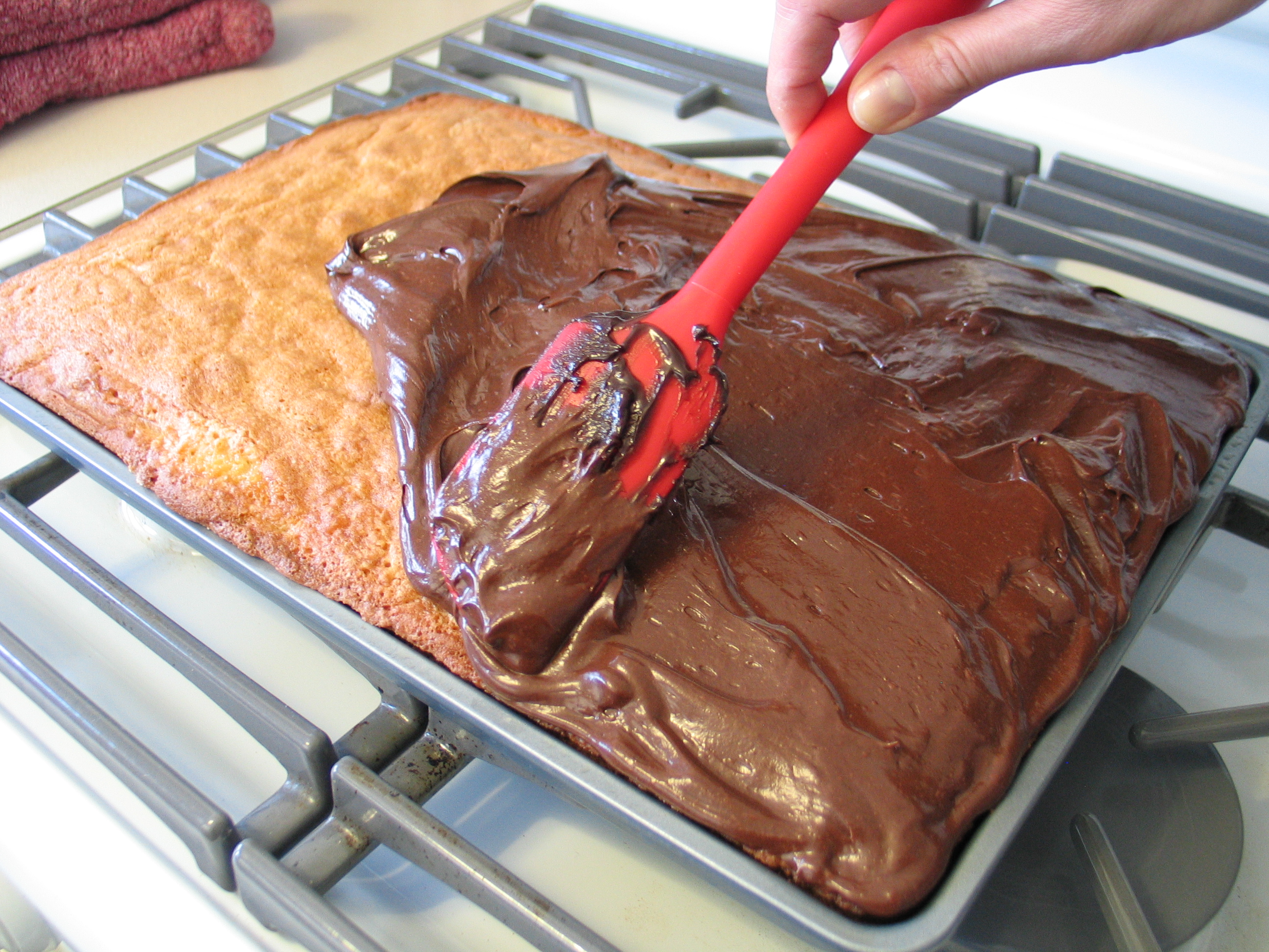 Sheet Cake with Chocolate Frosting