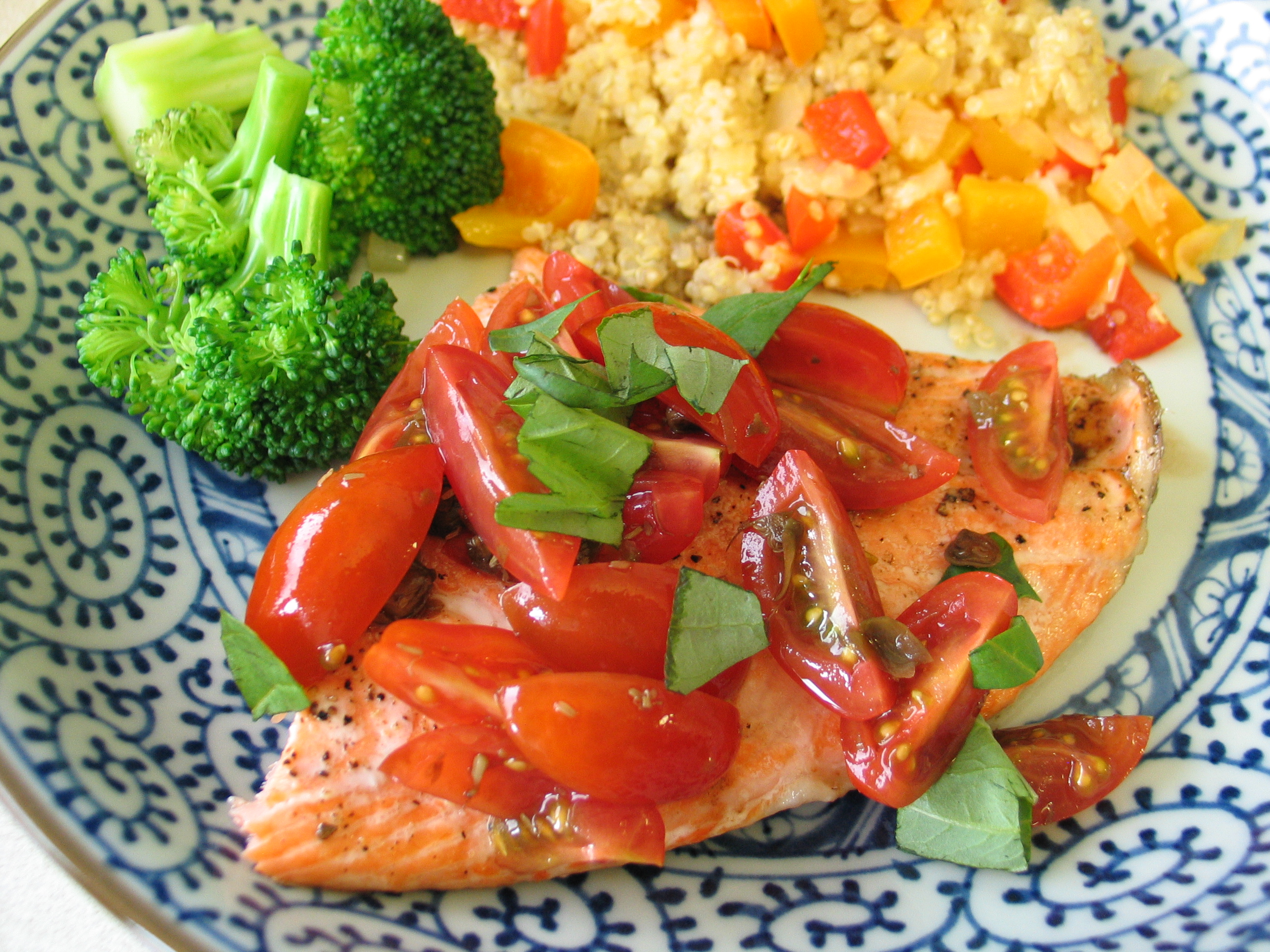 Trout with Basil Tomatoes