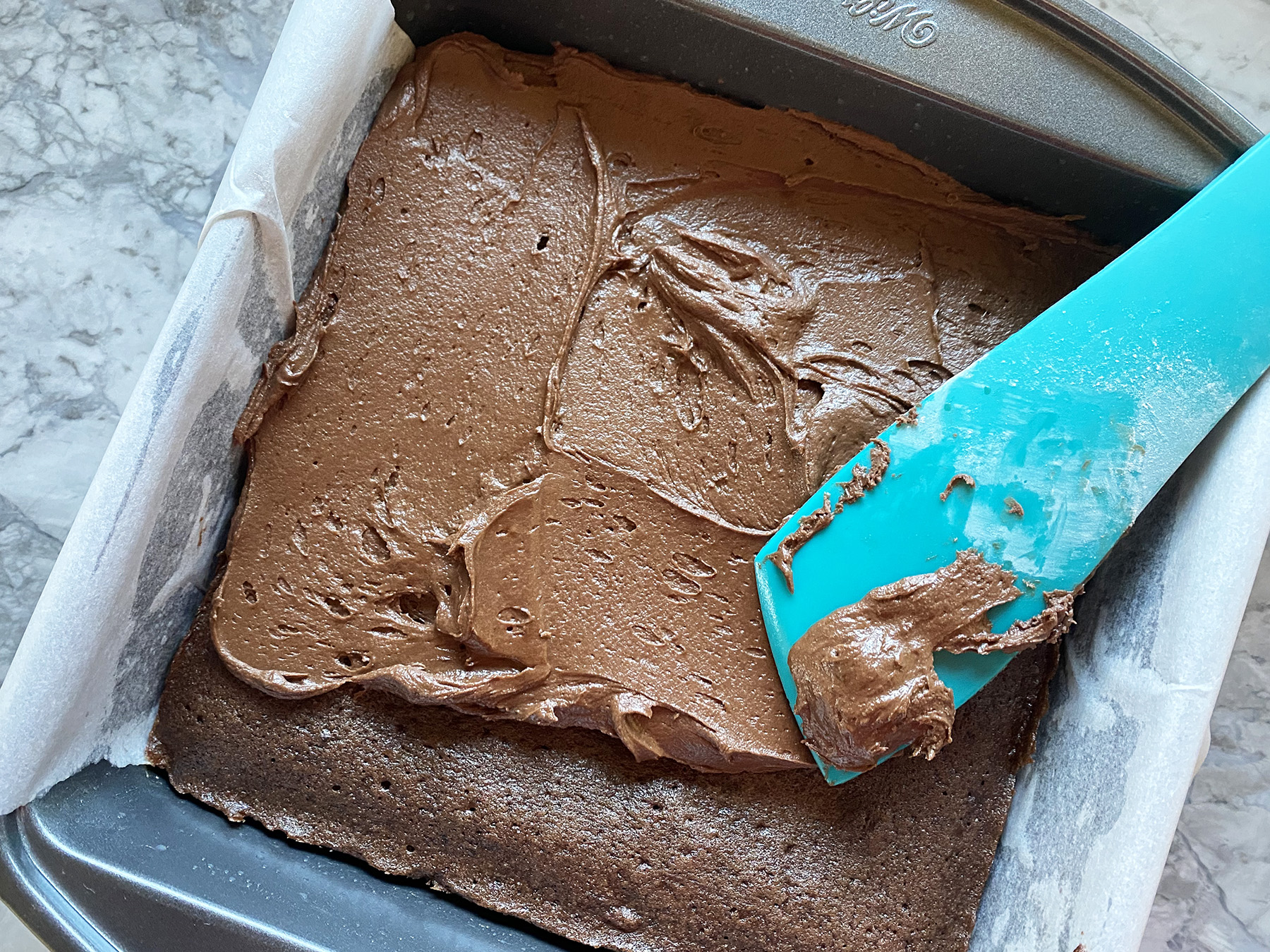 Pam’s Brownies (with frosting)