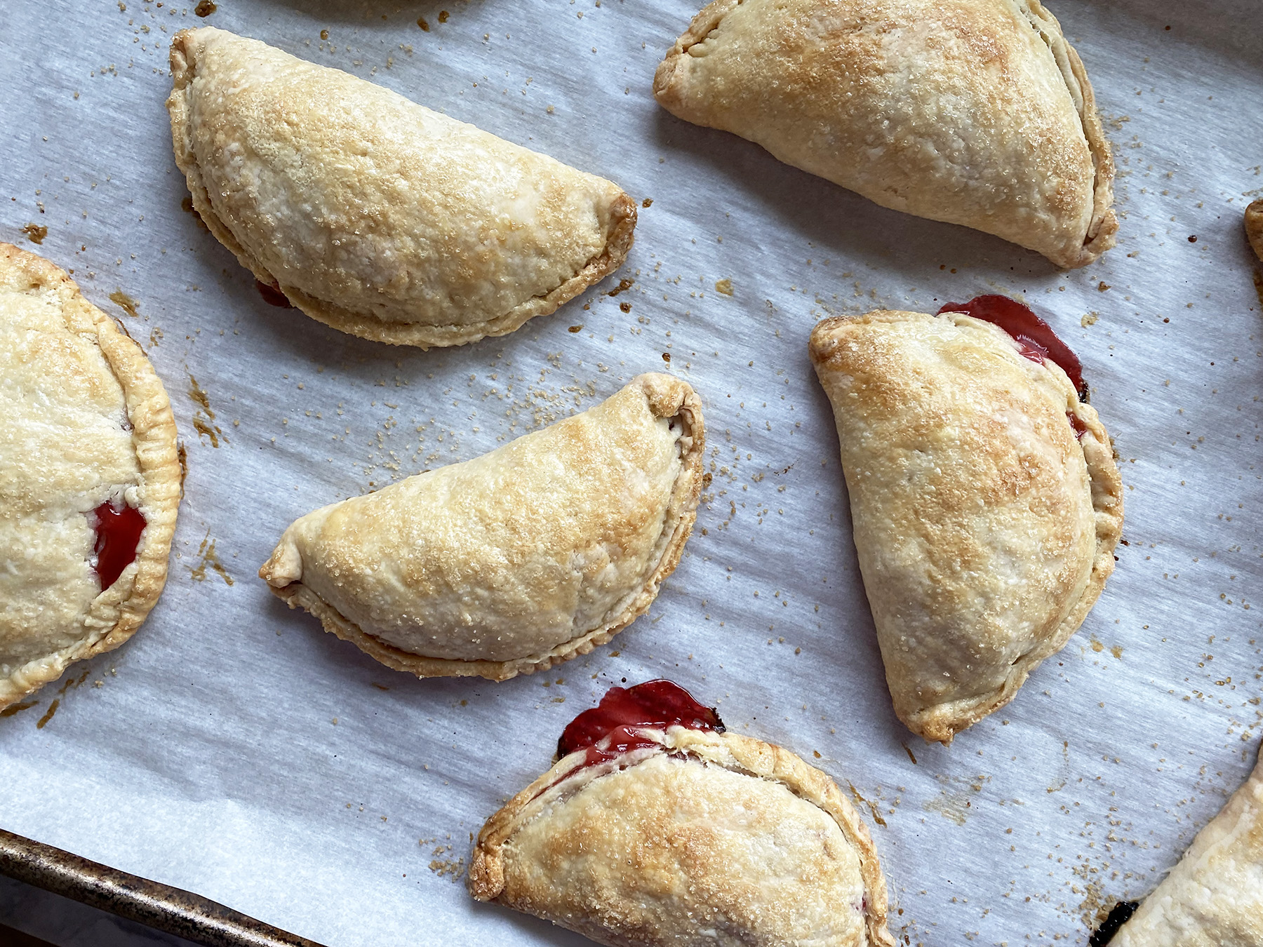 Strawberry, Rhubarb and Ginger Hand Pies