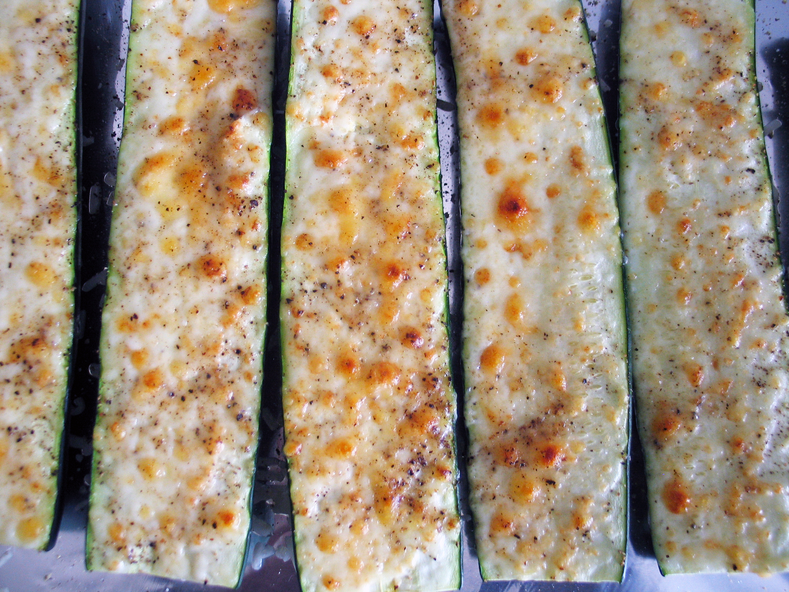 Zucchini (Cheesy, Quick and Broiled)