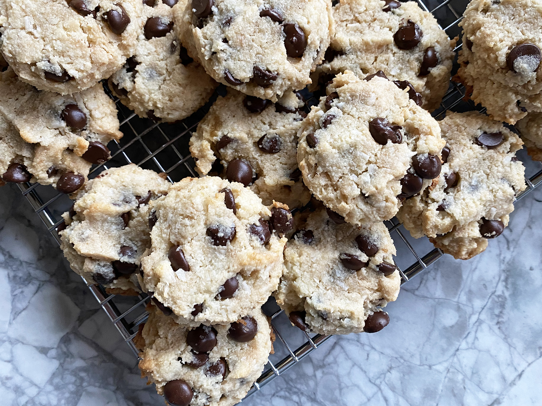 Almond, Chocolate Chip and Coconut Cookies (Gluten-free)