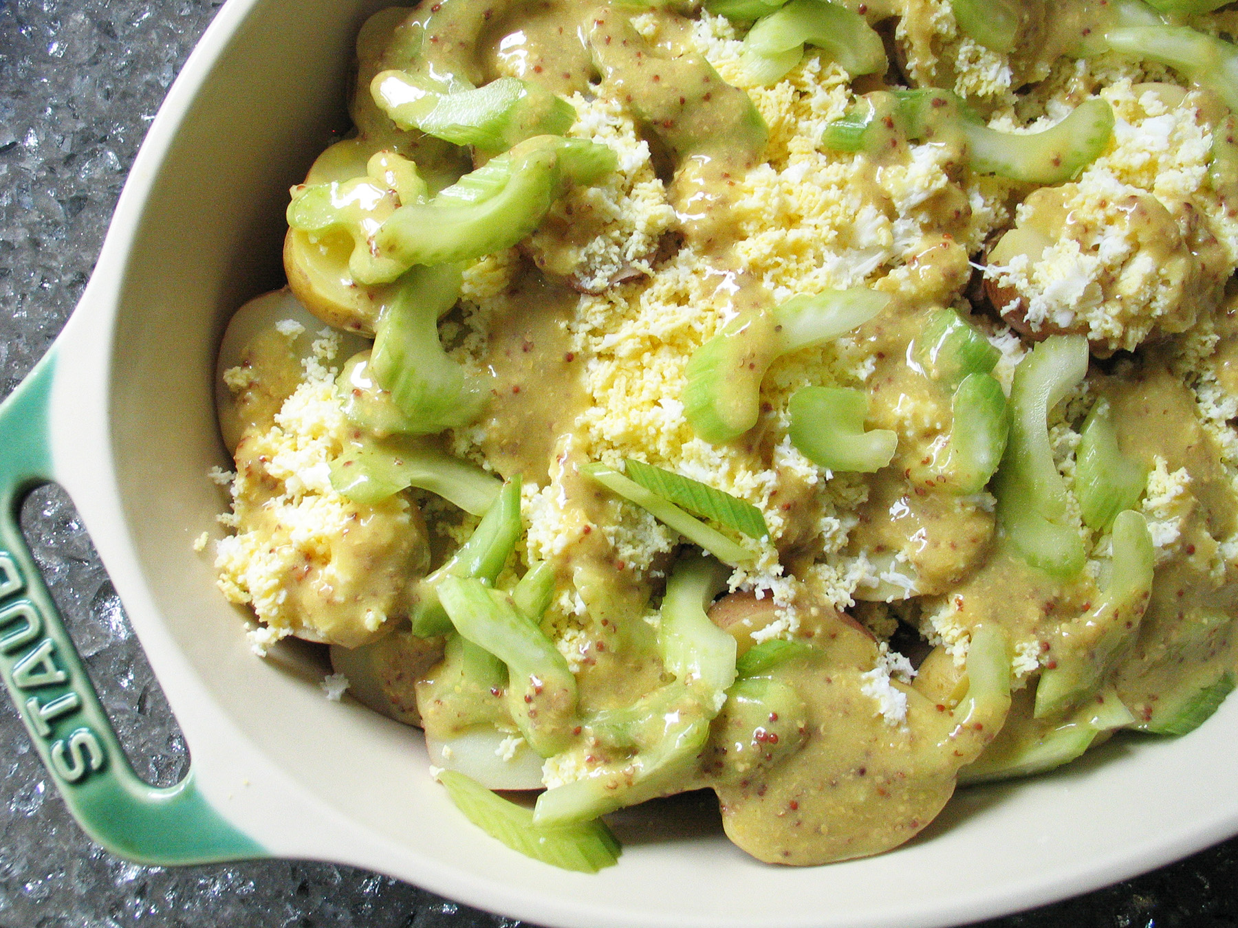 Potato Salad (with Sieved Eggs and Pickled Celery)