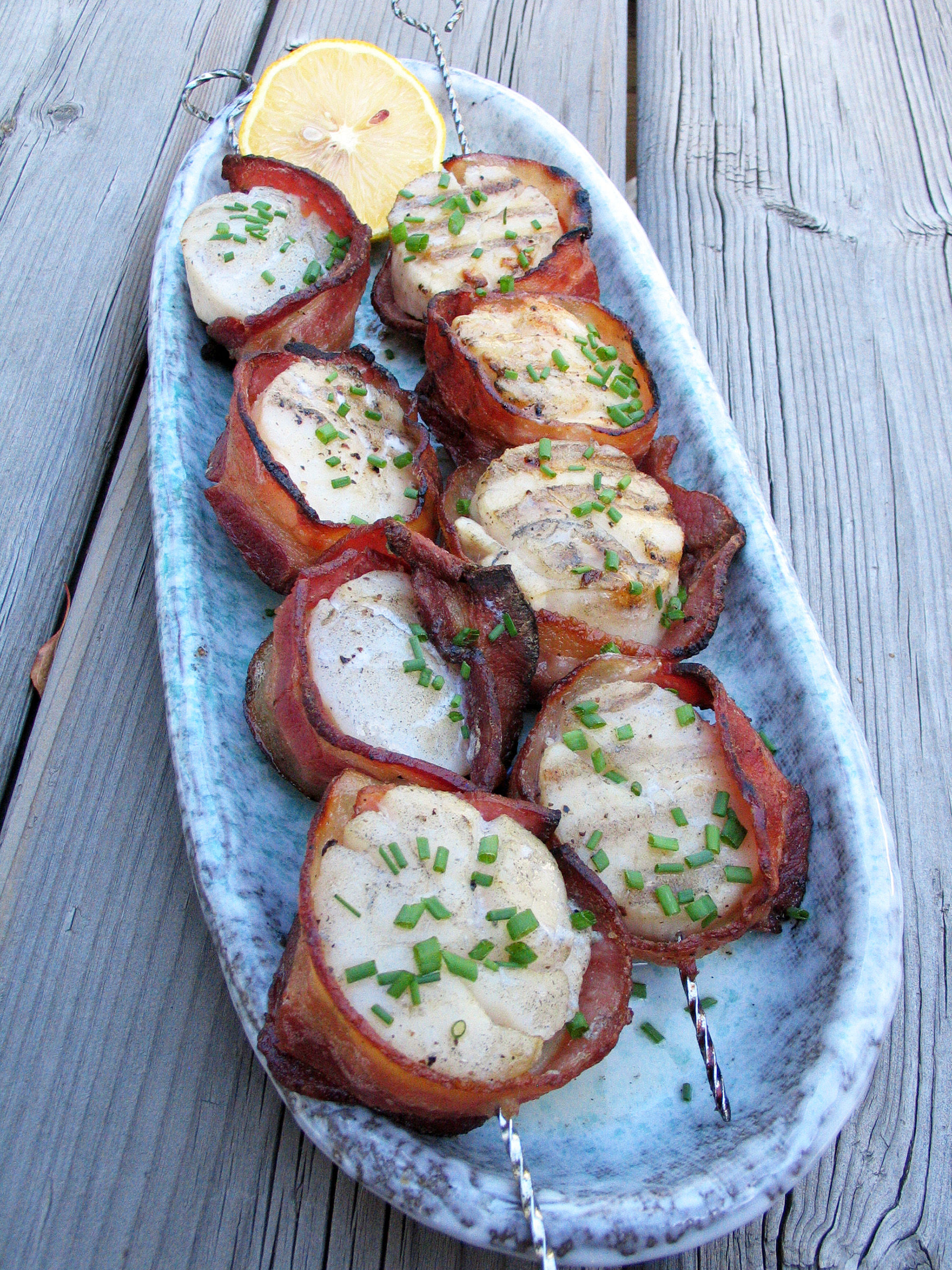 Grilled Bacon-Wrapped Scallops