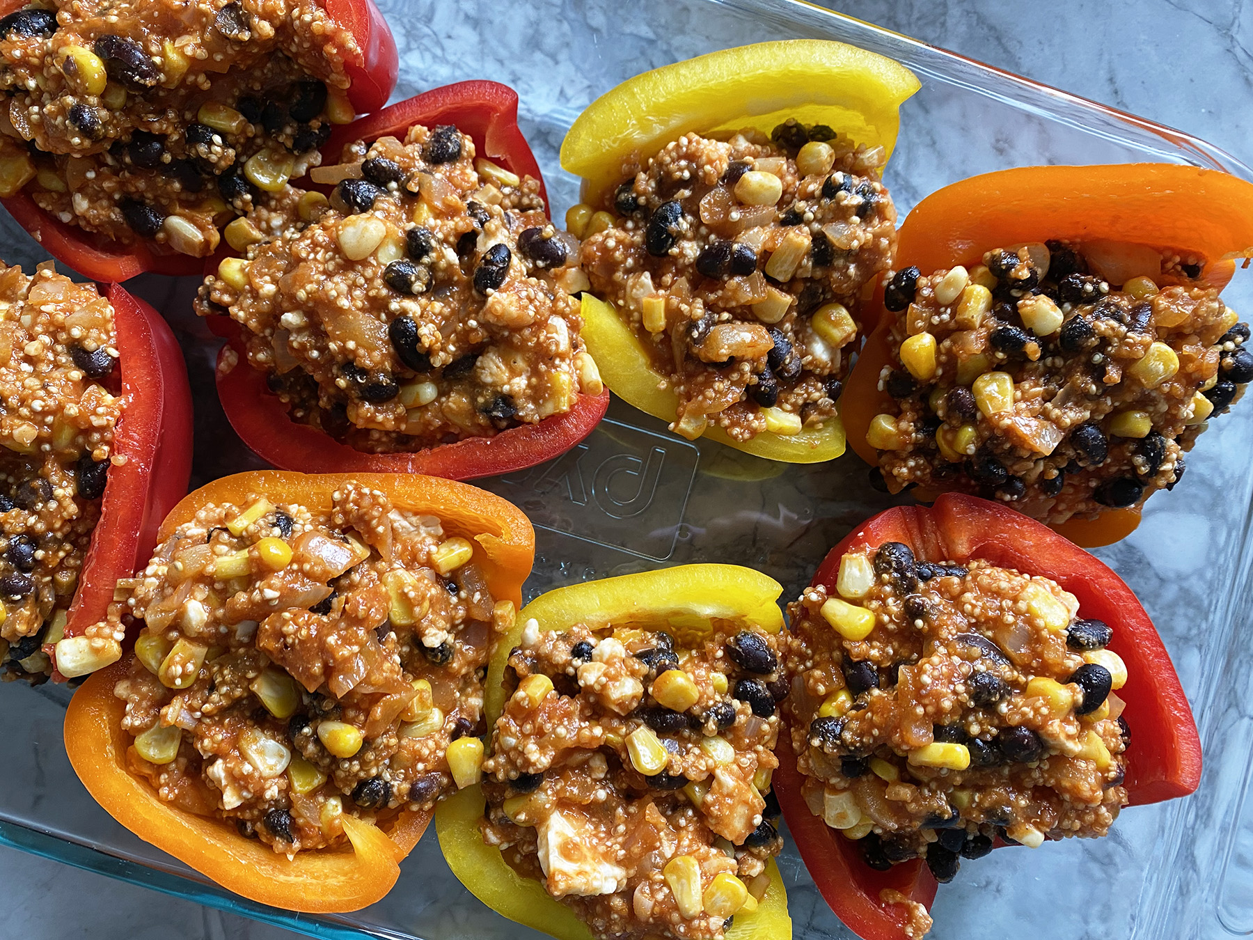 Quinoa and Bean Stuffed Peppers