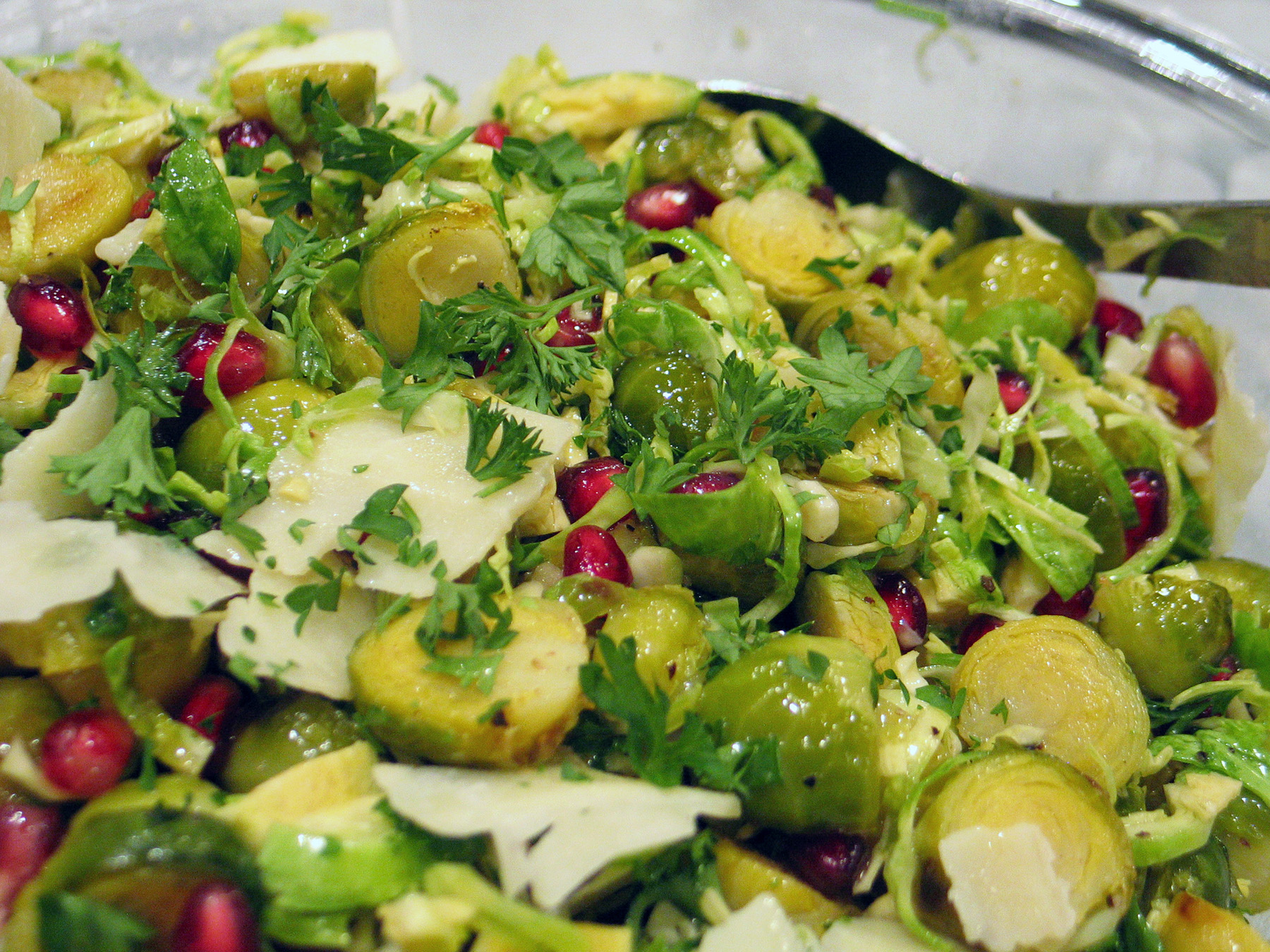 Roasted and Raw Brussels Sprouts Salad