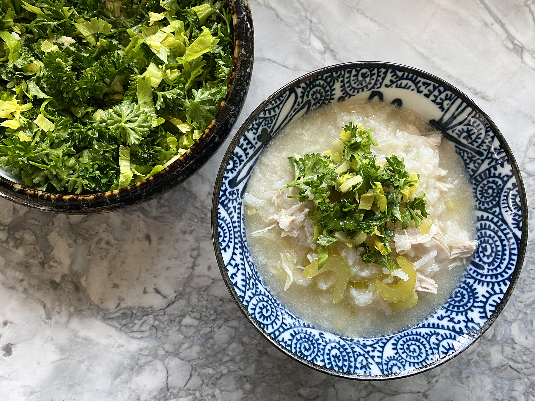 Chicken and Rice Soup (with Celery, Parsley and Lemon)