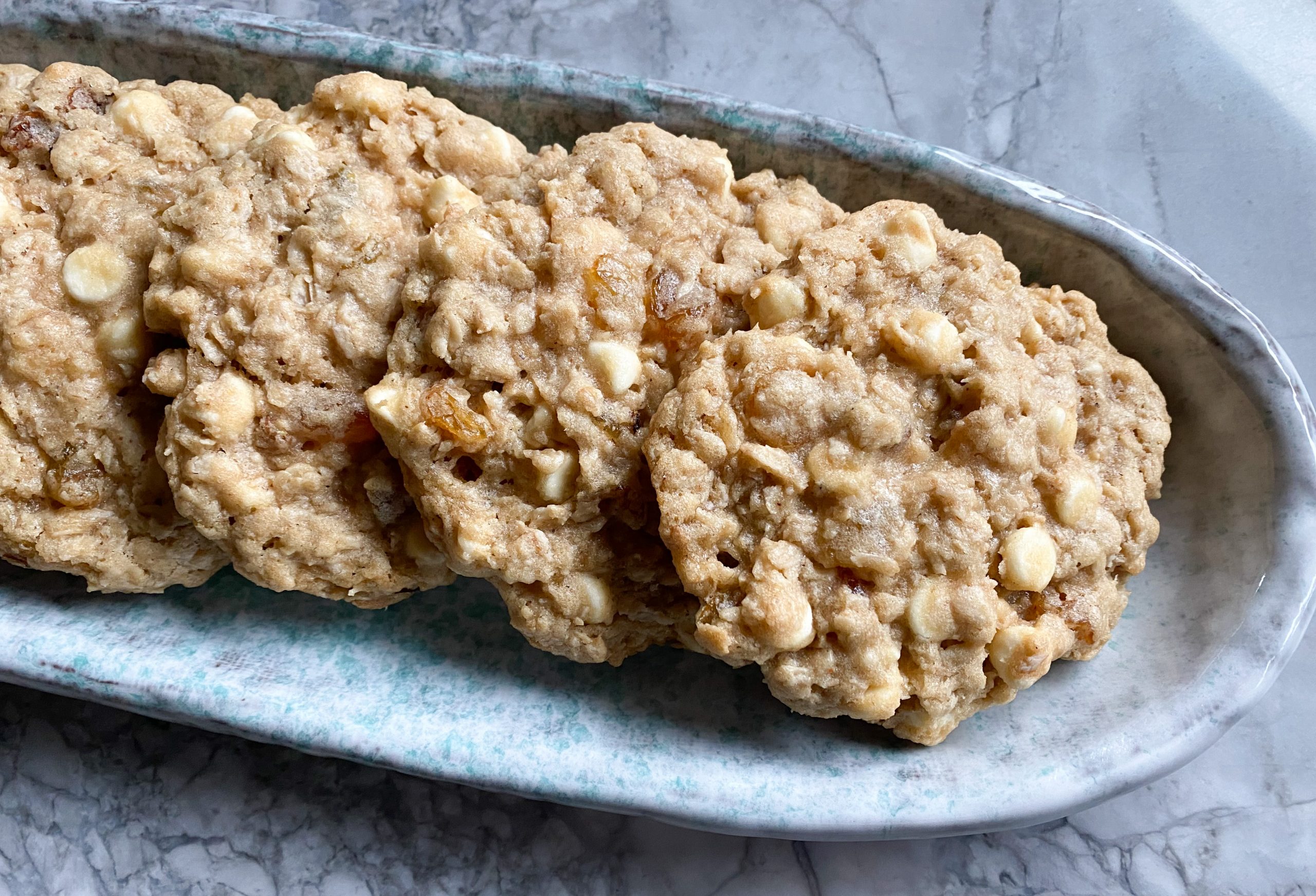 Oatmeal, White Chocolate and Golden Raisin Cookies