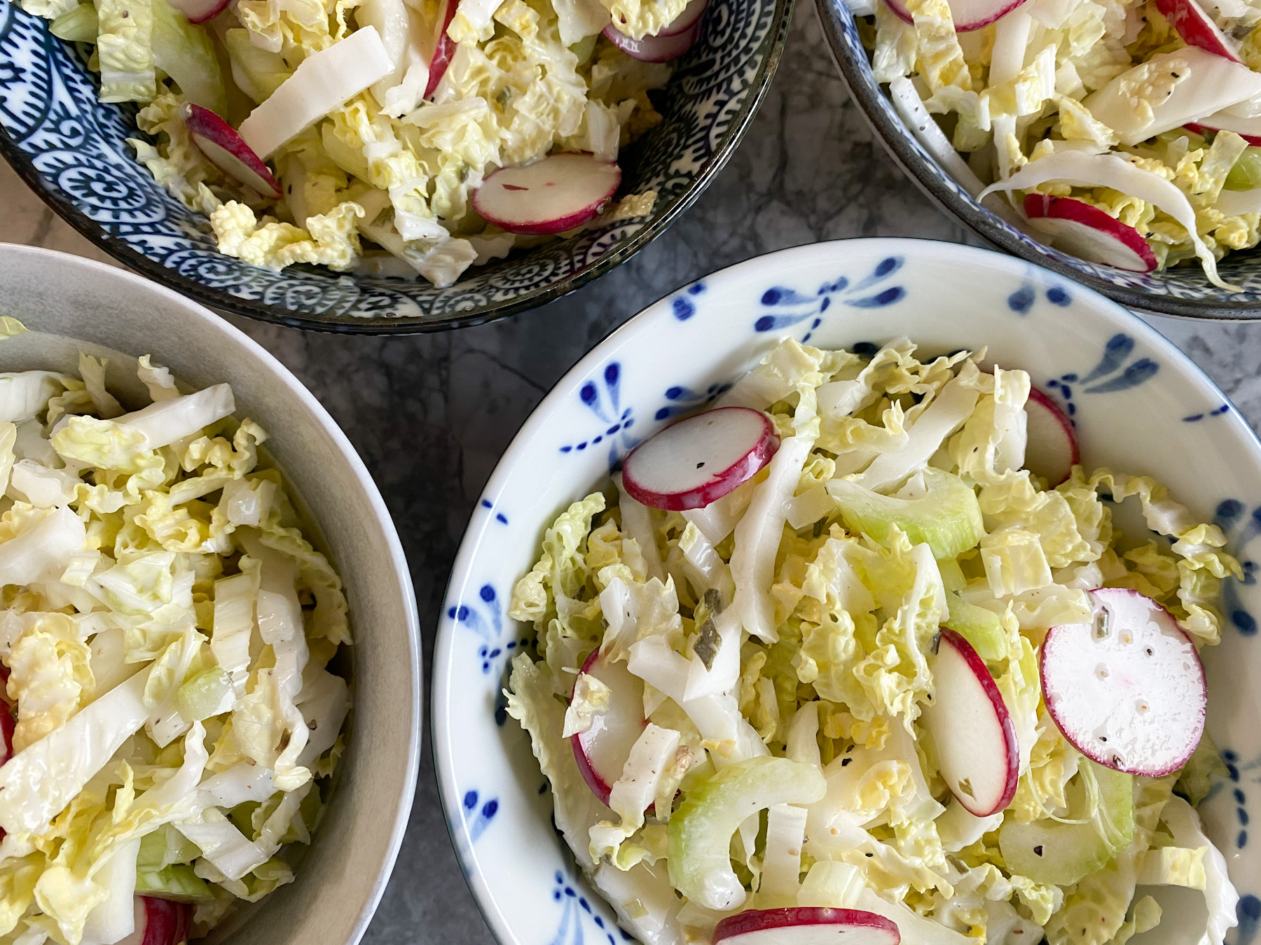 Napa Cabbage Salad (with Buttermilk Dressing)