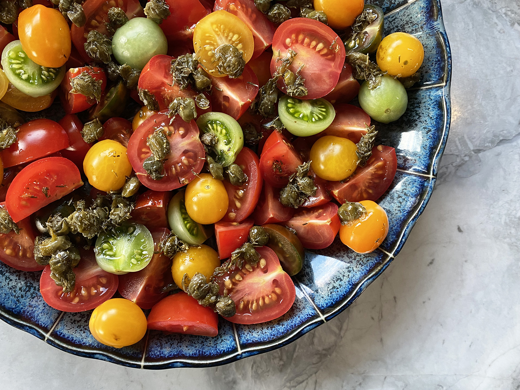 Tomato and Fried Caper Salad